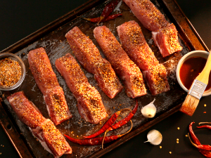 Strips of delicious seasoned meat