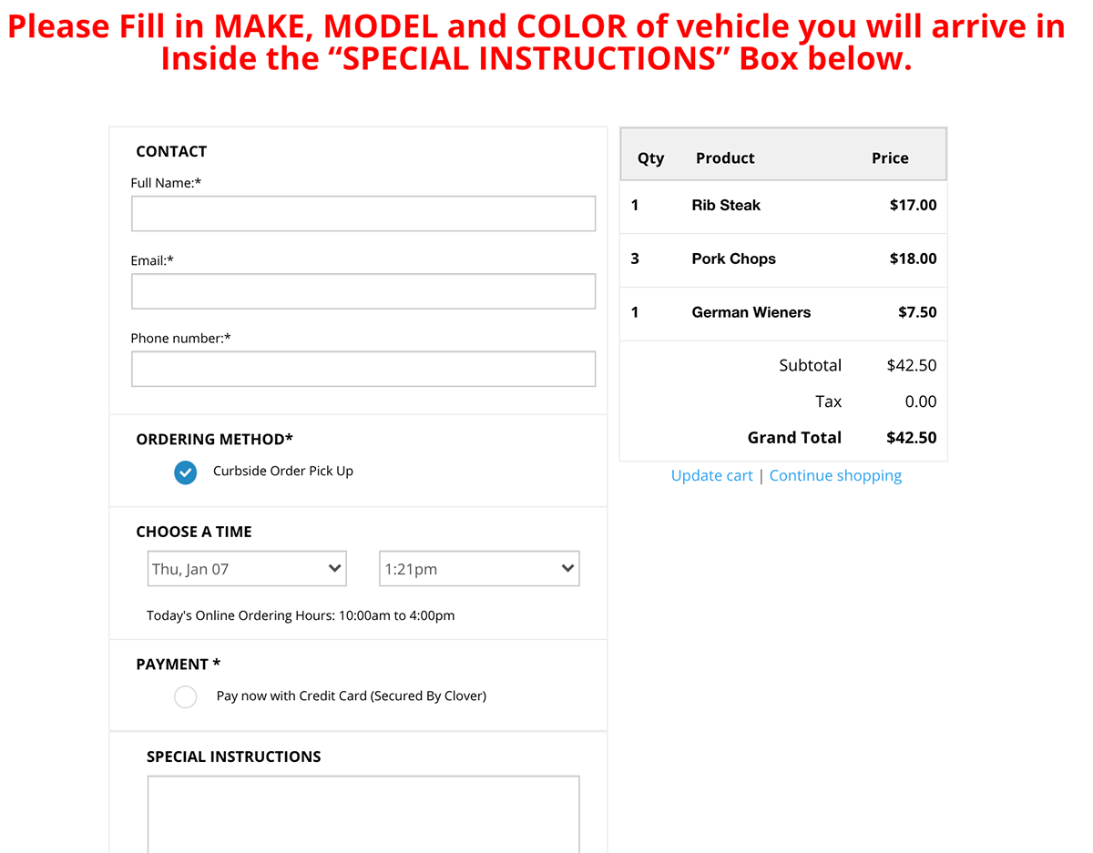 Gartner's online order cart