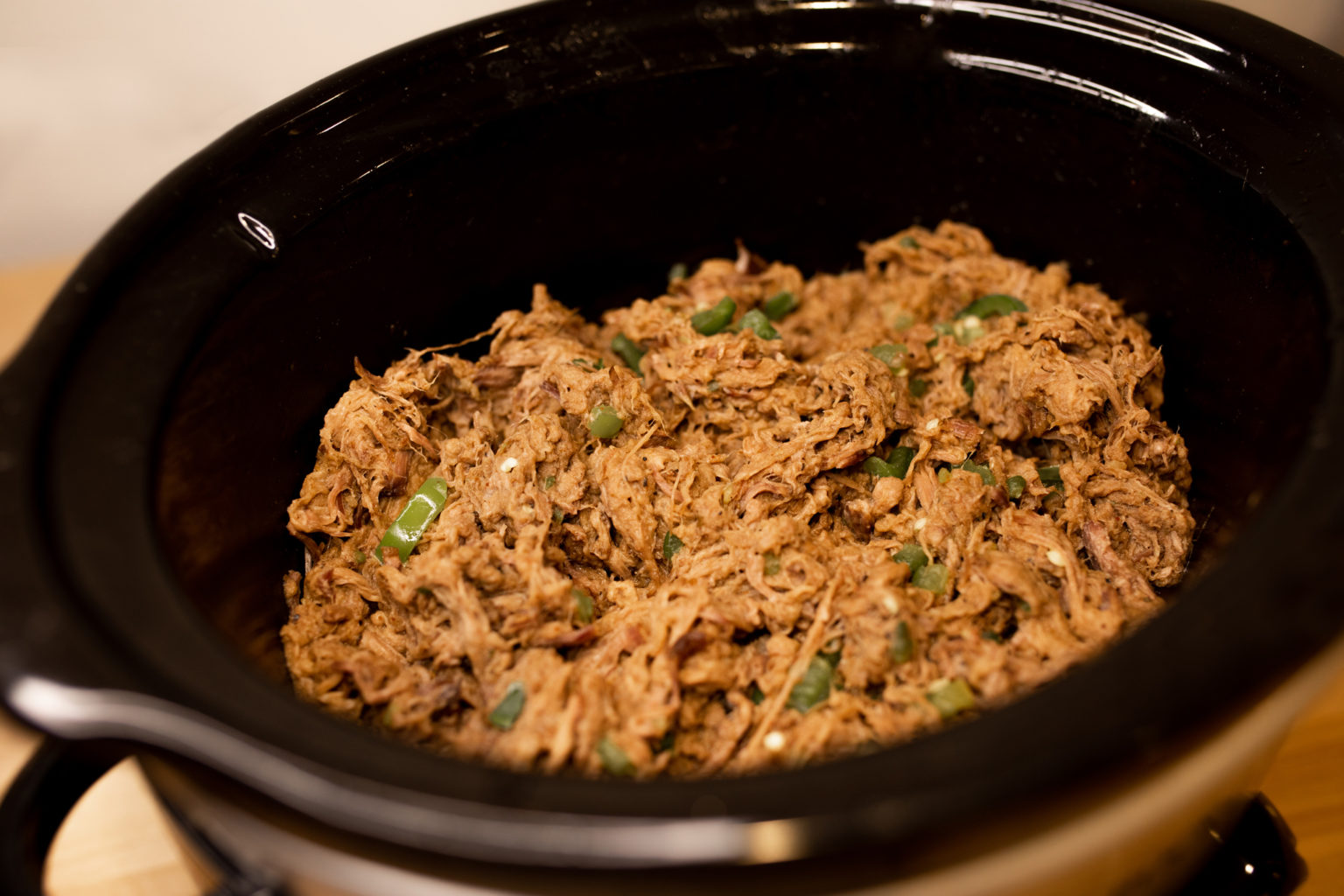 Shredded barbacoa with jalapeños