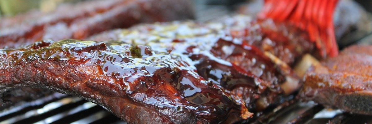 Ribs on bbq grill