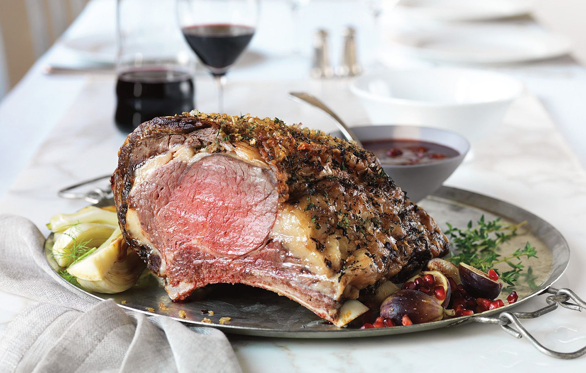 prime rib roast with red wine cherry sauce